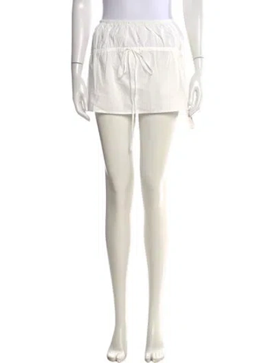 Pre-owned Deiji Studios Bow Accents Mini Skirt W/ Tags In White