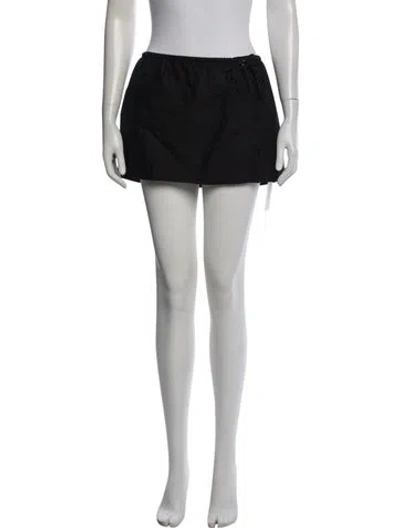Pre-owned Deiji Studios Bow Accents Mini Skirt In White