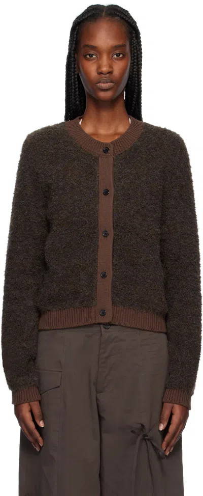 Deiji Studios Brown Looped Cardigan In Brown Multi