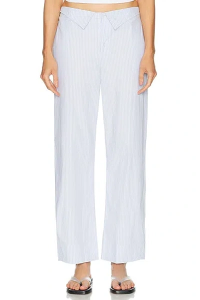 Deiji Studios Collar Point Pant In Mist Stripe