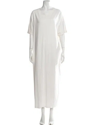 Pre-owned Deiji Studios Crew Neck Long Dress In Neutrals