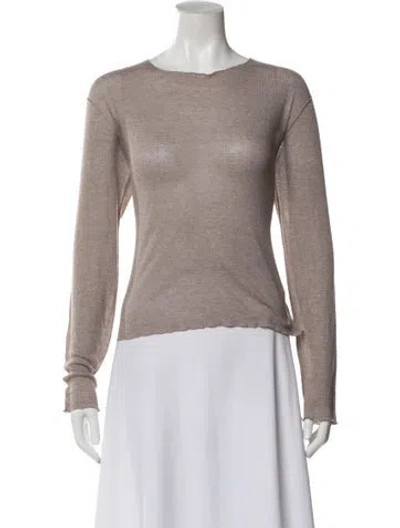 Pre-owned Deiji Studios Crew Neck Long Sleeve Top In Gray