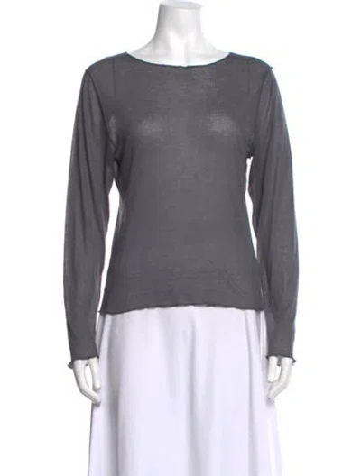 Pre-owned Deiji Studios Crew Neck Long Sleeve Top In Grey