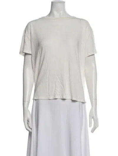 Pre-owned Deiji Studios Crew Neck Short Sleeve Top In White