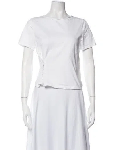 Pre-owned Deiji Studios Crew Neck Short Sleeve Top In White
