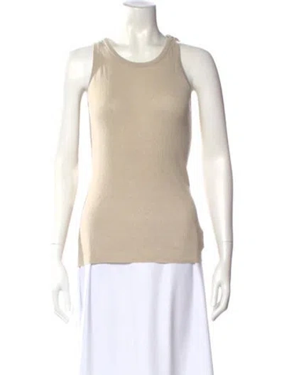 Pre-owned Deiji Studios Crew Neck Sleeveless Top W/ Tags In Neutral