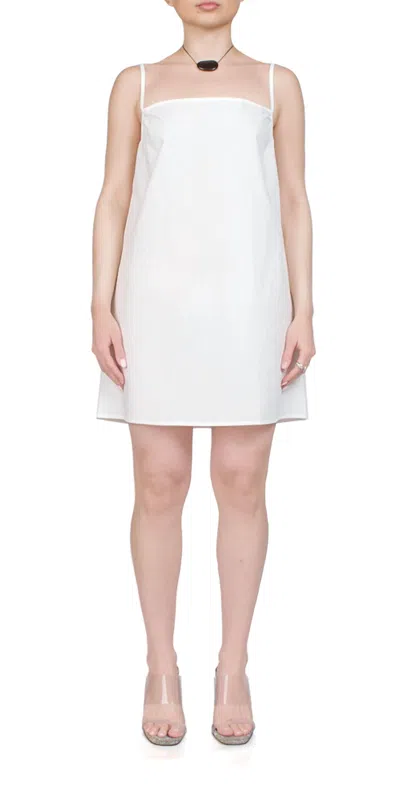 Deiji Studios Drawcurve Dress In White