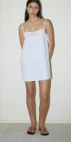 Deiji Studios Drawcurve Dress White In White