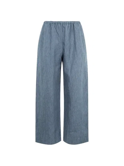 Deiji Studios Ease Stripe-pattern Trousers In Blue