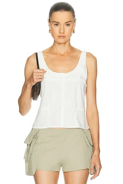 Deiji Studios Frills Top In White