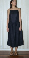 Deiji Studios Gathered Halter Dress Black