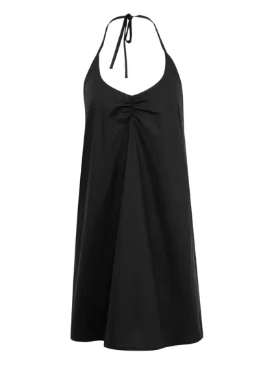Deiji Studios Halterneck Mini Dress In Black