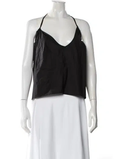 Pre-owned Deiji Studios Halterneck Sleeveless Top In Black