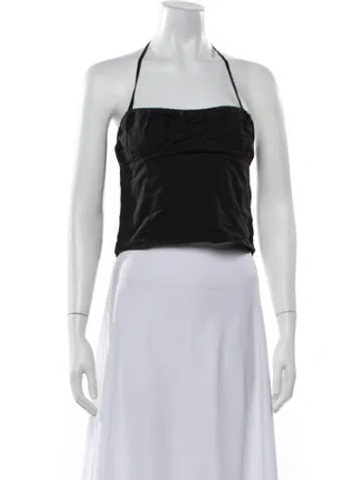 Pre-owned Deiji Studios Halterneck Sleeveless Top In Black