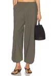 Deiji Studios Hem Toggle Pant In Moss Stripe