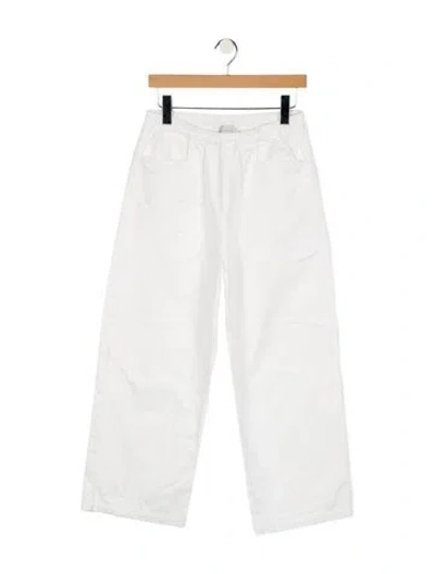 Pre-owned Deiji Studios High-rise Wide Leg Jeans In White