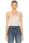 Deiji Studios Knit Tank Top In Off White