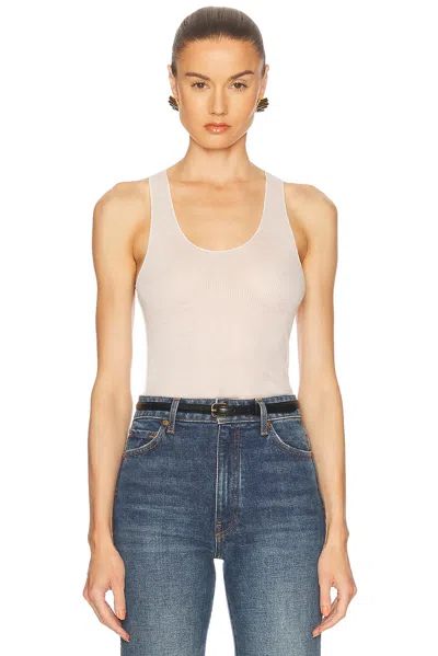 Deiji Studios Knit Tank Top In Off White