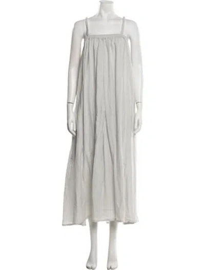 Pre-owned Deiji Studios Linen Long Dress In Grey