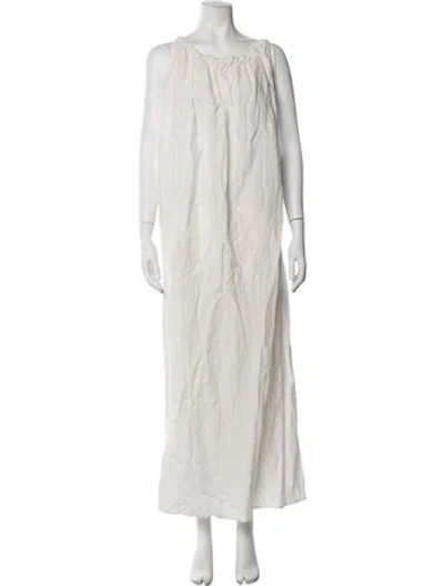 Pre-owned Deiji Studios Linen Long Dress In Neutrals