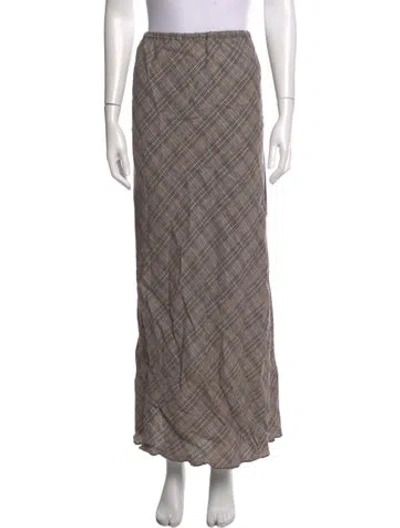 Pre-owned Deiji Studios Linen Long Skirt In Neutrals