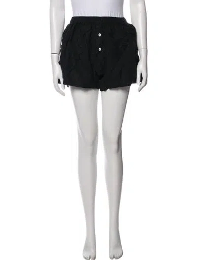 Pre-owned Deiji Studios Linen Mini Shorts In Black