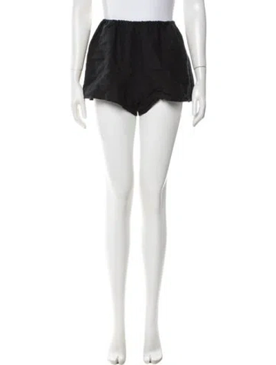 Pre-owned Deiji Studios Linen Mini Shorts In Black