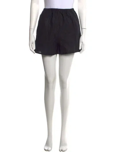Pre-owned Deiji Studios Linen Mini Shorts In Black