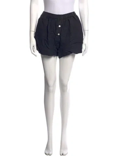 Pre-owned Deiji Studios Linen Mini Shorts In Blue