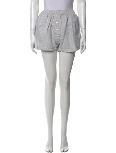 Pre-owned Deiji Studios Linen Mini Shorts In Gray