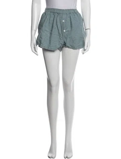 Pre-owned Deiji Studios Linen Mini Shorts In Multi