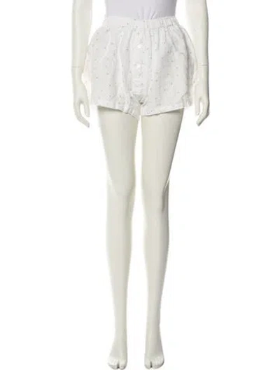 Pre-owned Deiji Studios Linen Mini Shorts In Neutral