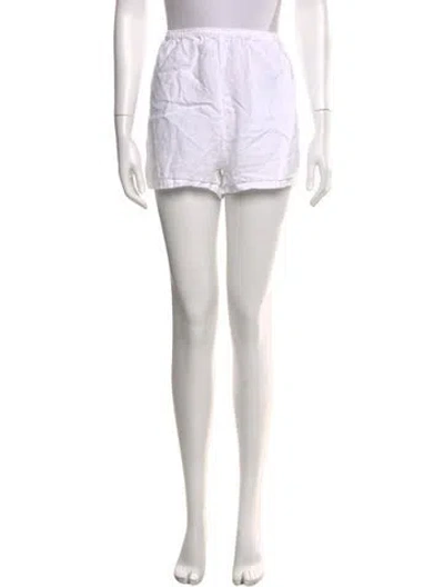 Pre-owned Deiji Studios Linen Mini Shorts In Neutral
