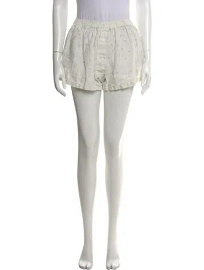 Pre-owned Deiji Studios Linen Mini Shorts In Neutral