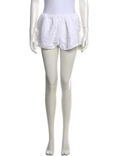 Pre-owned Deiji Studios Linen Mini Shorts In Neutral