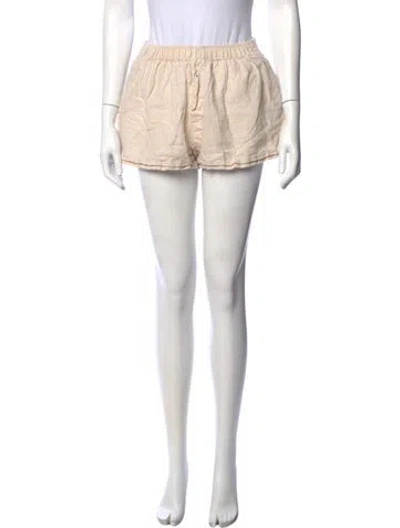 Pre-owned Deiji Studios Linen Mini Shorts In Neutrals
