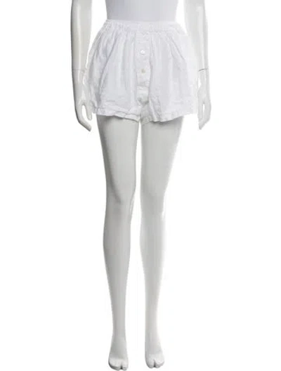 Pre-owned Deiji Studios Linen Mini Shorts In Neutrals