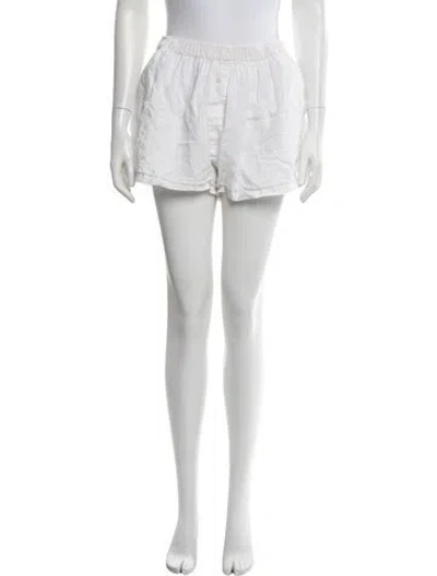 Pre-owned Deiji Studios Linen Mini Shorts In Neutrals