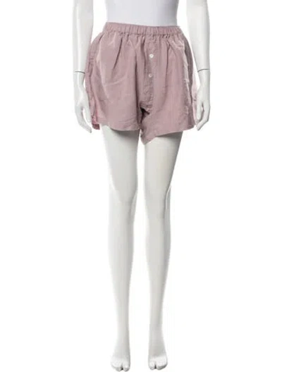 Pre-owned Deiji Studios Linen Mini Shorts In Purple