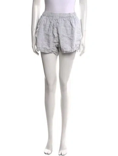 Pre-owned Deiji Studios Linen Mini Shorts In White
