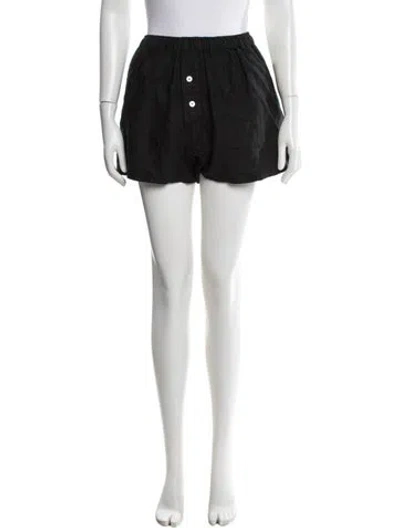 Pre-owned Deiji Studios Linen Mini Shorts In White
