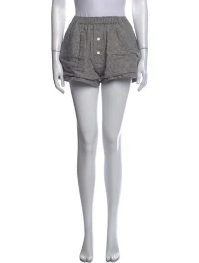 Pre-owned Deiji Studios Linen Mini Shorts In White