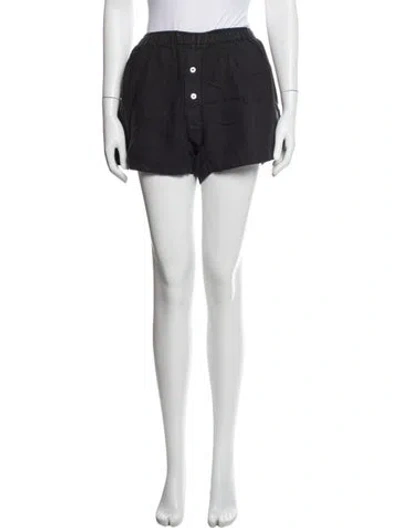 Pre-owned Deiji Studios Linen Mini Shorts In White