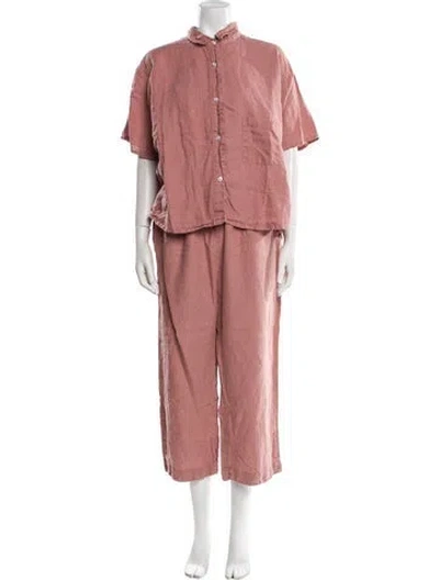 Pre-owned Deiji Studios Linen Pant Set In Neutral