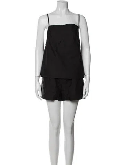 Pre-owned Deiji Studios Linen Pleated Accents Short Set In White
