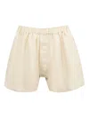 Deiji Studios Linen Shorts Set In Neutral