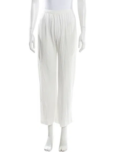 Pre-owned Deiji Studios Linen Sweatpants In White