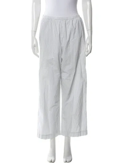 Pre-owned Deiji Studios Linen Wide Leg Pants In Blue