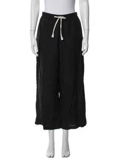 Pre-owned Deiji Studios Linen Wide Leg Pants In Blue