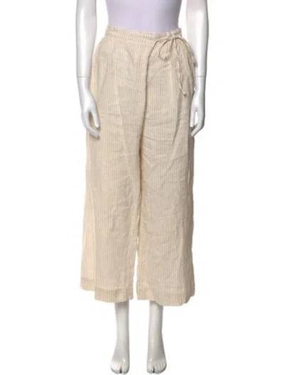 Pre-owned Deiji Studios Linen Wide Leg Pants In Neutral